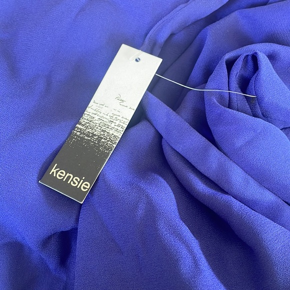 Kensie women XL blouse V-Neck bell purple - Picture 5 of 6